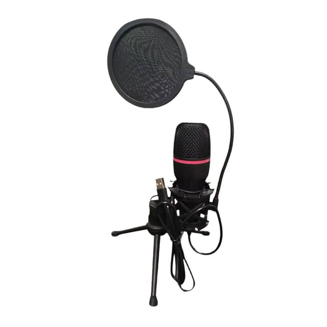 Micrófono USB Condensador Omnidireccional para Computadora con Luz RGB y Trípode Strade Fareast Limited
