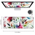 thumbnail image 2 of nygtbtfer  Square Mouse Pad, Smooth Premium-Textured Mouse Mat Thick, Computer Mousepad for Wireless Mouse, Non-Slip Base, Watercolor Rose Floral) 31.5x11.8 in, 2 of 6