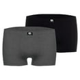 thumbnail image 1 of CECEBA Calzoncillos bóxer para hombre, pack de 2 - Convex, ropa interior, logotipo, unicolor Negro/Gris XXL (XX-Large), 1 of 5