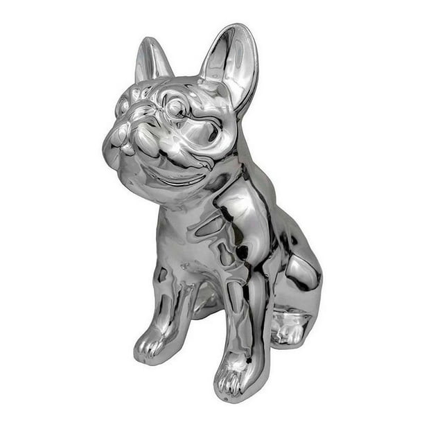 Figura Decorativa Love and Lemons Bulldog plateado DMA-1017SL
