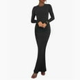 thumbnail image 2 of Ltctricy Maxi Dresses for Women Elegant Slim Long Sleeve Bodycon Pencil Dress Casual Crewneck Club Party Dresses, 2 of 7