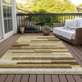 thumbnail image 6 of Addison Rugs Chantille Indoor/Outdoor Transitional Stripes Khaki Washable Rectangle Rug, 3' x 5', 6 of 6