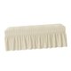 thumbnail image 5 of Funda de banco de seersucker, funda de banco, diseño de falda, funda rectangular larga para silla Beige, 5 of 9