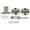 Silver, variant on M Buder Home Bathroom Double Sided Lock 304 Stainless Steel Ring Handle Hardware Accessories for Wooden and Steel Doors 3.1 inches / 78 mm Silver Finish