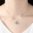 thumbnail image 2 of Evil Eye Cubic Zirconia Crystal Necklace (Silver), 2 of 5