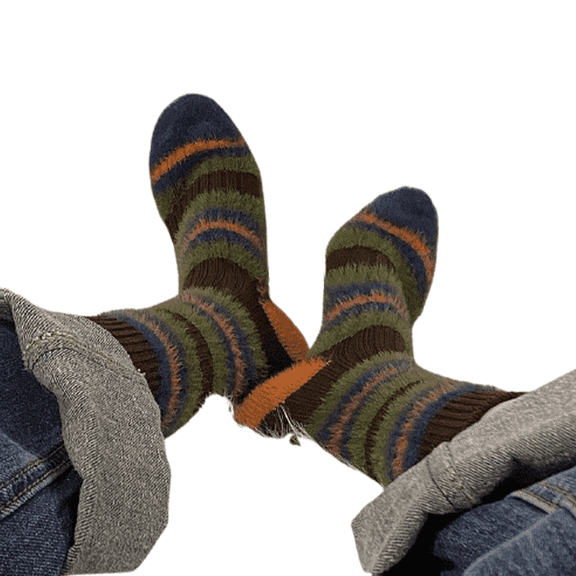 TELOLY 4Pairs Soft Plush Fuzzy Socks, Elastic Long Winter Comfort, Style9