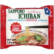 Sapporo Ichiban Original Flavored Soup Japanese Style Noodles, 3.5 Oz
