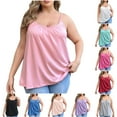 thumbnail image 2 of Posijego Camisole Tops for Women Plus Size Tank Tops Self Bra Padded Wireless Camis Summer Undershirts Tops, 2 of 5