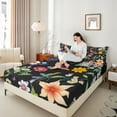 thumbnail image 4 of Castle Fairy Floral Hummingbird Girl Queen Sheet Sets,Spring Garden Flower Bed Set, 4 of 7
