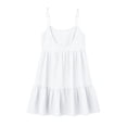 thumbnail image 5 of Josdec Women's U-Neck Spaghetti Strap Tiered Mini Dresses Loose Casual Sleeveless Backless Ruffle Hem for Summer Beach Vacation Wear S–XXL, 5 of 6