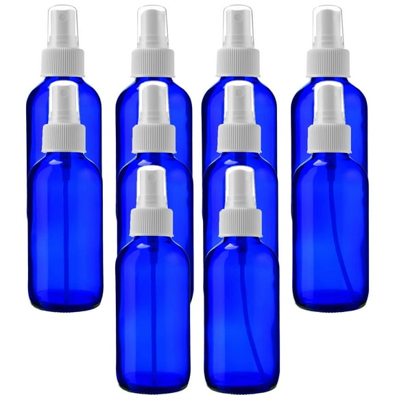 Medical Sales Supply Cobalt Blue 4oz White Mist Sprayer Bottle (120ml) Pack of 10