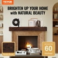 thumbnail image 2 of VEVOR Fireplace Mantel Wood Shelf Floating Rustic Fireplace Mantel 60" Brown, 2 of 9