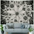 thumbnail image 4 of Creowell  Bohemian Tapestry Wall Hanging, Beige White Floral Tapestry with Dotted Daisy Medallion Print Bedroom Boho Hippie Home Decor 40x30inch, 4 of 6
