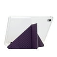 thumbnail image 2 of Case for iPad A16 11th Generation 11 Inch 2025, iPad 10th Generation 10.9 Inch 2022 Pyramid Pure Color Y-Fold Standing Case Clear Back with Landscape Portrait Mode With Pencil Holder, Purple, 2 of 10