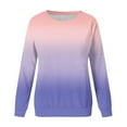 thumbnail image 5 of Dyegold Sweatshirts for Teen Girls Womens Long Sleeve Crew Neck Ombre Pullover Tops Hoodies Casual Loose Gradient Sweaters T Shirts, 5 of 5