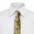 thumbnail image 3 of Men's Tie, Colorful Shabby Drawn Flower, 3.7", Pale Earth Yellow Pink, by Ambesonne, 3 of 4
