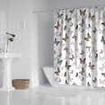 thumbnail image 2 of White Butterfly Pattern Shower Curtain 84"x72" ,Bathroom Decorative Shower Curtains Set with 12 Hooks,Modern Waterproof Washable Shower Curtain, 2 of 6