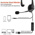 thumbnail image 4 of Auricular Alambrico Diadema HYPERGEAR Universal 3.5mm y USB conferencias Telemarketing Profesional A, 4 of 10