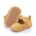 thumbnail image 2 of Yoyauz Baby Girl Mary Jane Shoes Anti Slip Rubber Sole Ballet Slippers Princess Dress Wedding Shoes Newborn Kids Shoes Toddler Shoes（0-12 Month）, 2 of 5