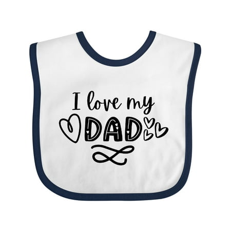 

Inktastic I Love My Dad with Hearts Gift Baby Boy or Baby Girl Bib