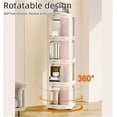 thumbnail image 3 of 360° Rotating Bookshelf Foldable Transparent Bookcase Movable Multi Layer Display Cabinet for Living Room Study,Fit Most Home, 3 of 6