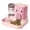 Pink, variant on Double Design Automatic Cats Feeders Water Dispenser For Timed Feeding Spill Resistant Bowls Grade
