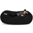 thumbnail image 2 of Sofa Sack Bean Bag Chair, Memory Foam Lounger with Microsuede Cover, Kids, Adults, 7.5 ft, Black, 2 of 4