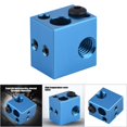 thumbnail image 4 of 3D Printer Accessories Aluminium Heating Block Heater Hot End for, 4 of 7