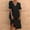 A01757-Black, variant on CALAFEBILA Womens Sundresses for Beach Vacation Short Sleeve V-neck Solid Color Knee Length Sun Dress Flowy Long Boho Dresses