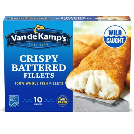 Van de Kamp's Crispy Battered 100% Whole Fish Fillets,19.45 oz. 10-Count (frozen)