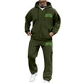 thumbnail image 2 of Letdown Men's Tracksuits 2 Piece Casual Athletic Sweatsuit Full Zip Pullover Long Sleeve Running Sport Outfits Casual Athletic Jogging Warm Up Sets (Army Green, XL), 2 of 8