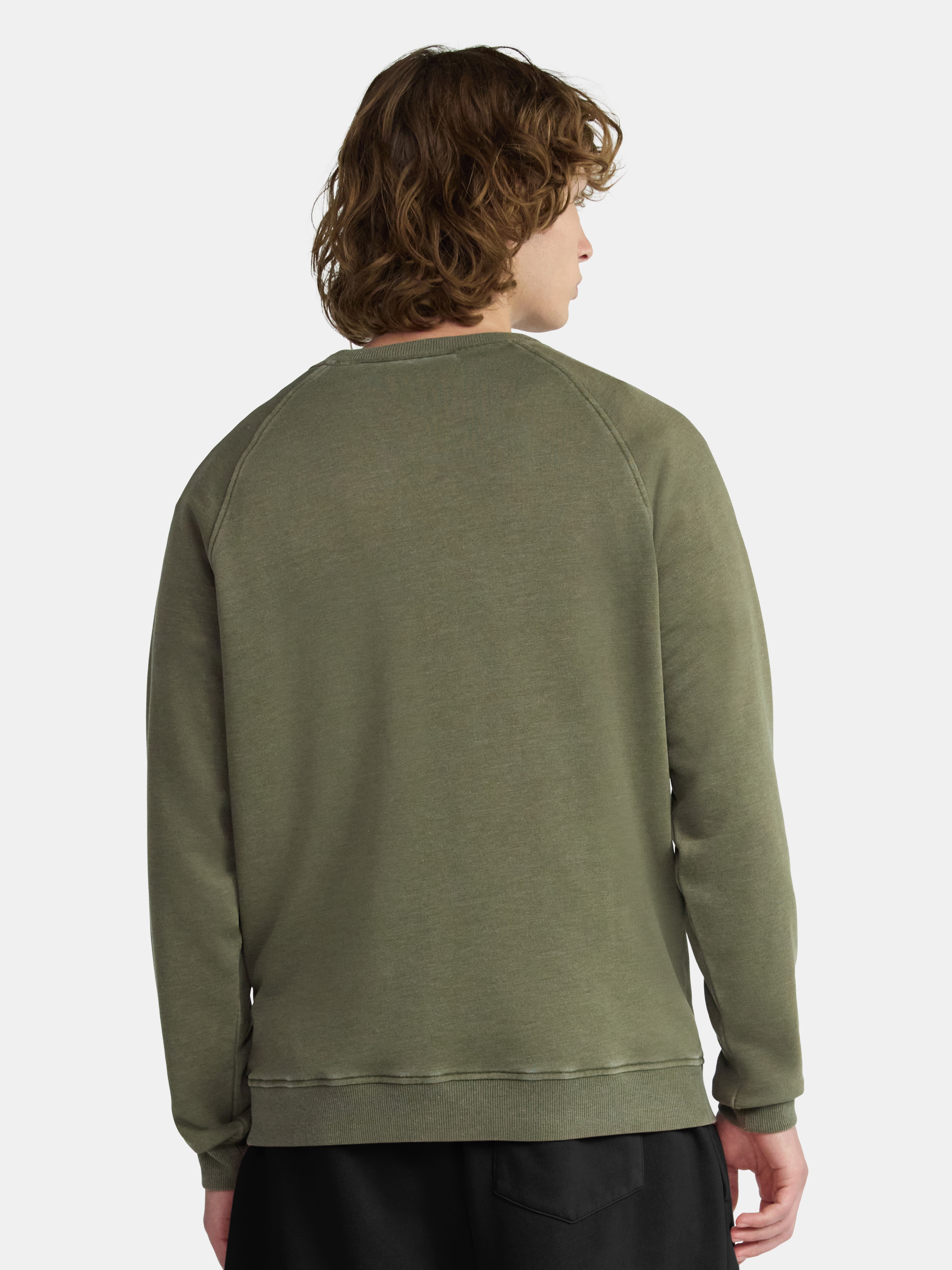 No Boundaries Oversized Crewneck Sweatshirt with Long Sleeves, Men's & Big Men's