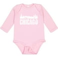 thumbnail image 3 of Inktastic Chicago Skyline Grunge Boys or Girls Long Sleeve Baby Bodysuit, 3 of 5