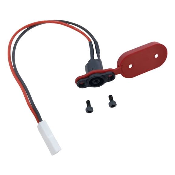Electric Scooter Charging Port Wire with Cover Silicone Sleeve Charging Port for M365/PRO2 Scooter Accessories