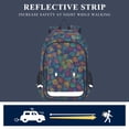 thumbnail image 5 of FORMRS Unisex School Backpack 17" Student Travel Bag with Laptop Compartment, Vibrant Art Leaves Pattern, 5 of 7