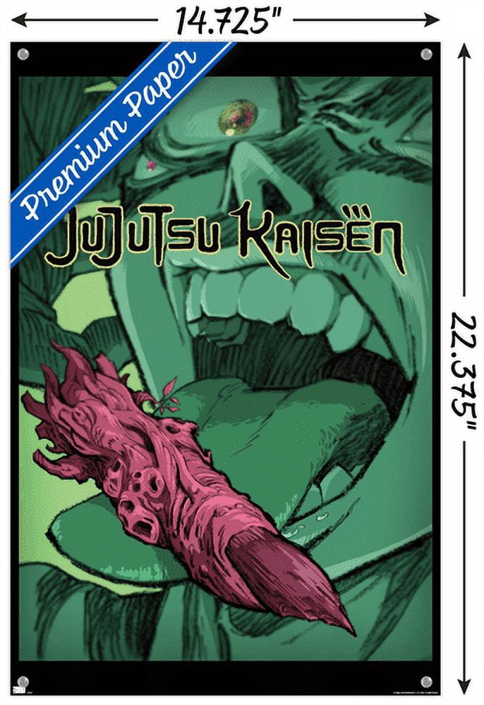 Jujutsu Kaisen - Teaser English Wall Poster with Pushpins, 14.725" x 22.375"