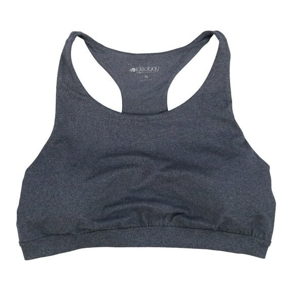 Ideology Fit Kit Women's Racerback Sports Bra Deep Charcoal Gray Size Xl New