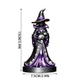 thumbnail image 3 of Halloween Witch Statue 6" Resin Gothic Figurines Bookshelf Desktop Decor Ornament, 3 of 7