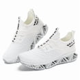 thumbnail image 6 of ZUTY Men's Fashion Sneakers Breathable Mesh Running Shoes Blade Non Slip Soft Sole Casual Athletic Walking Shoes White 10, 6 of 6