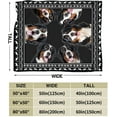 thumbnail image 5 of Bernese Mountain Dog Blanket Plush Cozy Dog Lovers Throw Blankets for Girls Boys Women Men Flannel Fleece Ultra Soft Fuzzy Party Blanket Gifts for Bed 60"X50", 5 of 6