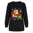 thumbnail image 4 of Women's Tops Winter Christmas Dog Classic Printing Pullover Loose Sweatshirt, 4 of 6
