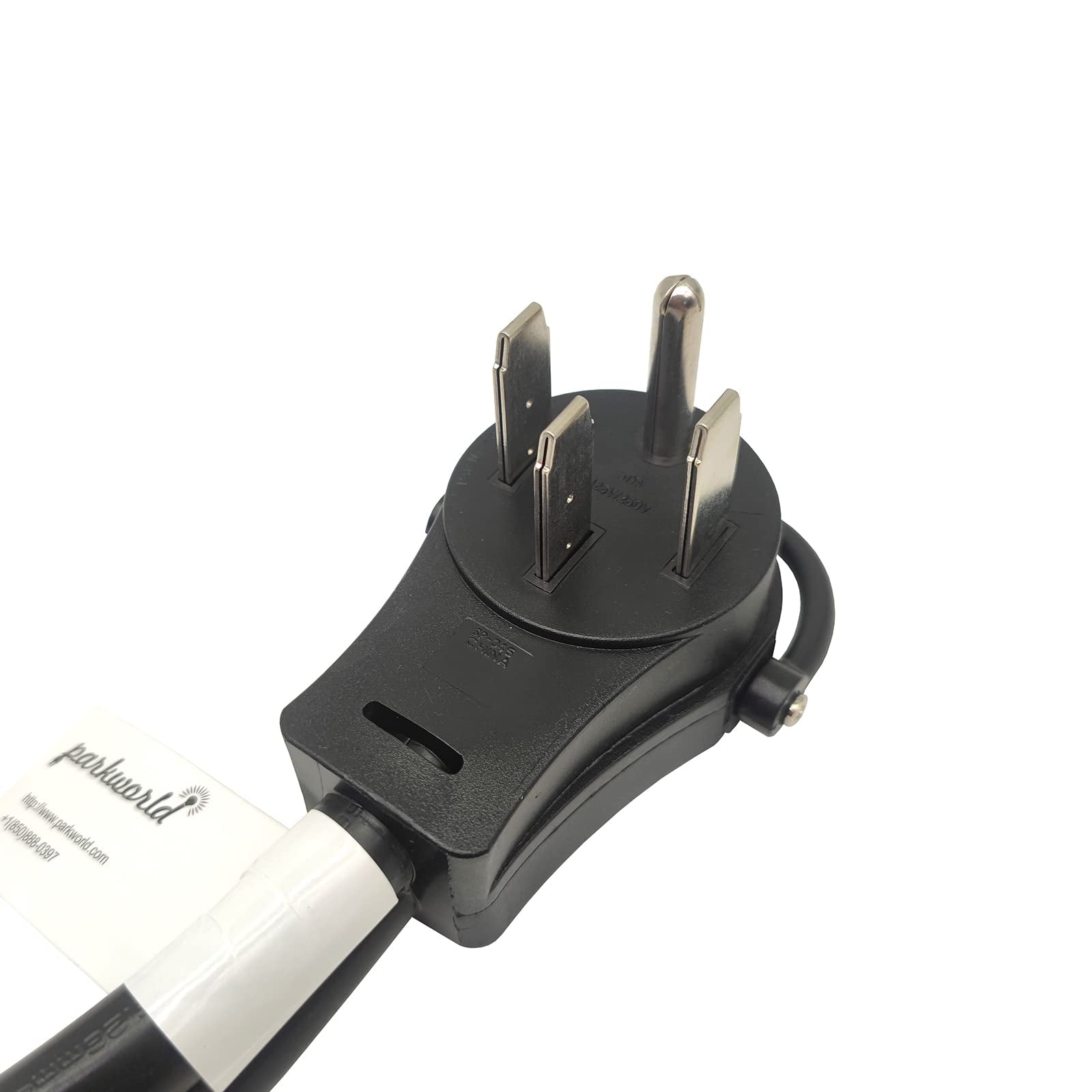 Parkworld 63234 NEMA 14-50P to L5-30R Dual Socket Splitter Cord, RV 50 AMP 4-Prong 14-50 Male Plug to NEMA (2) L5-30 Female twist lock Receptacle 125V 18 inches