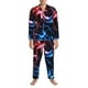 thumbnail image 3 of Balery Red And Blue Lightning Pijama para Hombre de Dos Piezas con Manga Larga, Conjunto de Dormir y Descanso Suave con Bolsillos-Large, 3 of 7