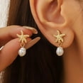thumbnail image 2 of XBage Starfish Earrings For Women Simple Dainty Beach Earrings Summer Trendy For Women Beach Jewelry Gifts[Z4259], 2 of 2