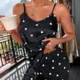 thumbnail image 5 of Womens Pajamas Oversized Hearts Print Cami Silk Pajamas Summer Collared Sleeveless Sleepwear Summer Pjs for Women, 5 of 6
