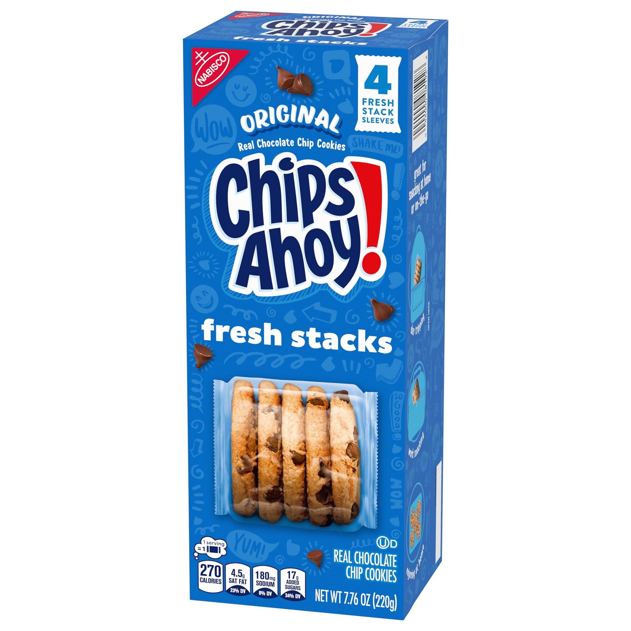 CHIPS AHOY! Fresh Stacks Chocolate Chip Cookies, Travel Snacks