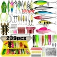 thumbnail image 3 of Fishing 83/133/193/239/409pcs Fishing Lure Kit For Trout/Pike/Bass Multi-Lure Fishing Set Layered Tackle Pro Gear Tackle Box, 3 of 9