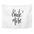 thumbnail image 1 of JSDART Create More Hand Lettering Inscription Positive Quote Motivation and Inspiration Phrase Wall Art Hanging Tapestry Home Decor for Living Room Bedroom Dorm 51x60 inch, 1 of 1