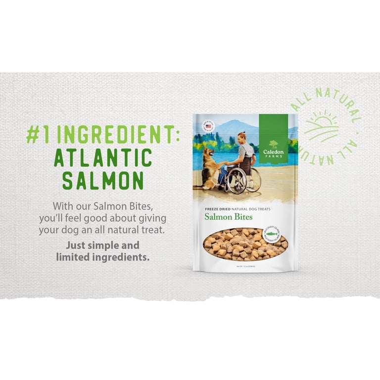 ドッグフード Collon Caledon Farms Salmon Bites Dog Food Topper, 3.2 oz Small Treats