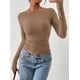 thumbnail image 4 of Camisas de Manga Larga PRETTYGARDEN para Mujer Otoño 2025 Khaki, 4 of 8